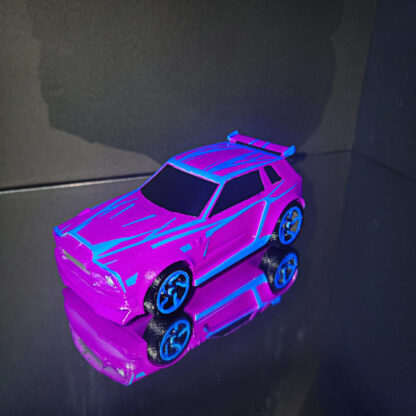 Fennec - Blacklight Glow - Purple Trim - Purple Body - Sky Blue Hardline - Sky Blue Chakaram - Image 4