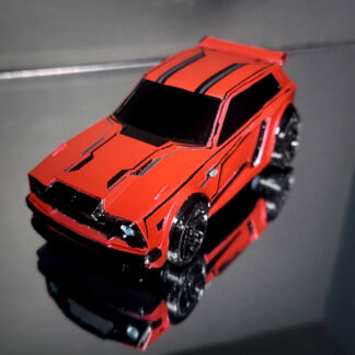 Fennec -  White Trim - Red Body - Black Slimline Decal - Black Custom Wheels