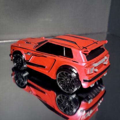 Fennec -  White Trim - Red Body - Black Slimline Decal - Black Custom Wheels - Image 5