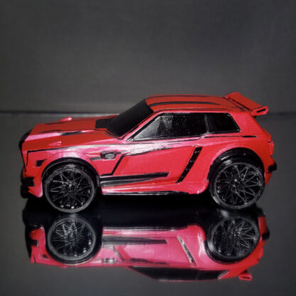 Fennec -  White Trim - Red Body - Black Slimline Decal - Black Custom Wheels - Image 4