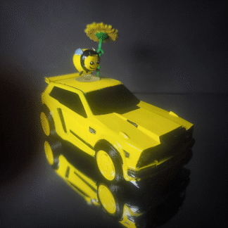 Fennec - Black Trim - Yellow Body - Bee Topper - Flower Antenna - Yellow Cristiano