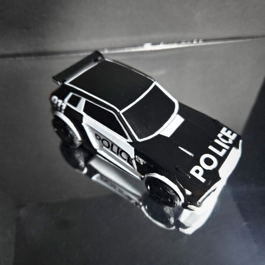 Fennec -  White Trim - Custom Police Decal - Black Cristiano