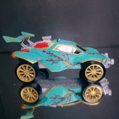 Octane - Gold Trim - Teal Body - Pink Cherry Blossom Decal - Gold Dieci - Image 2