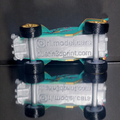 Octane - Gold Trim - Teal Body - Pink Cherry Blossom Decal - Gold Dieci - Image 4