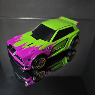 Fennec - Black Trim - Green Body - Purple Flames Decal - Gold Yamine