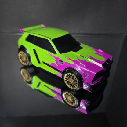 Fennec - Black Trim - Green Body - Purple Flames Decal - Gold Yamine - Image 2