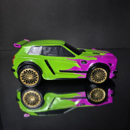 Fennec - Black Trim - Green Body - Purple Flames Decal - Gold Yamine - Image 3