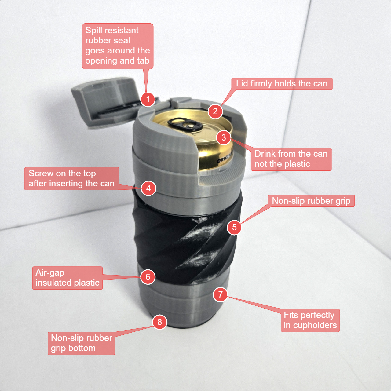 Slim Can 12oz Drink Container - Image 2